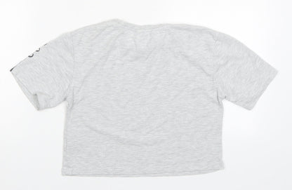 Matalan Girls Grey   Cropped T-Shirt Size 11 Years  - Brooklyn