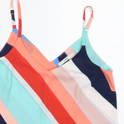 George Womens Multicoloured Striped  Basic Tank Size 8
