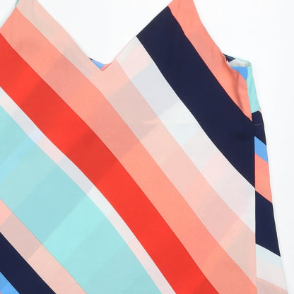 George Womens Multicoloured Striped  Basic Tank Size 8