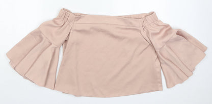 Womens UK Size 8 Topshop Pink Basic Blouse