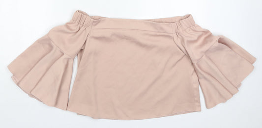 Womens UK Size 8 Topshop Pink Basic Blouse