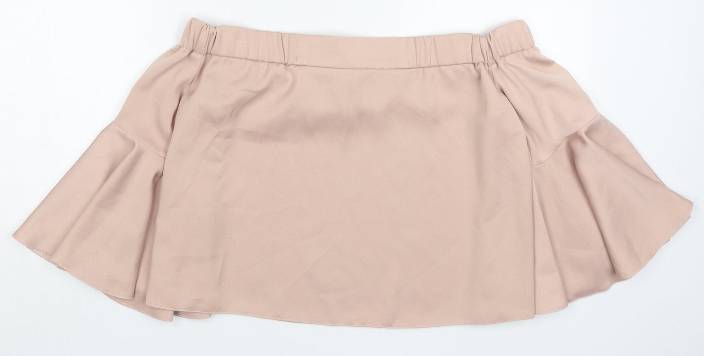 Womens UK Size 8 Topshop Pink Basic Blouse