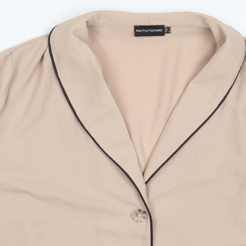 Womens UK Size 12 PRETTYLITTLETHING Beige Jacket