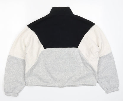 Primark Womens Grey Colourblock  Pullover Sweatshirt Size 4