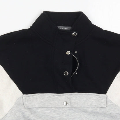 Primark Womens Grey Colourblock  Pullover Sweatshirt Size 4