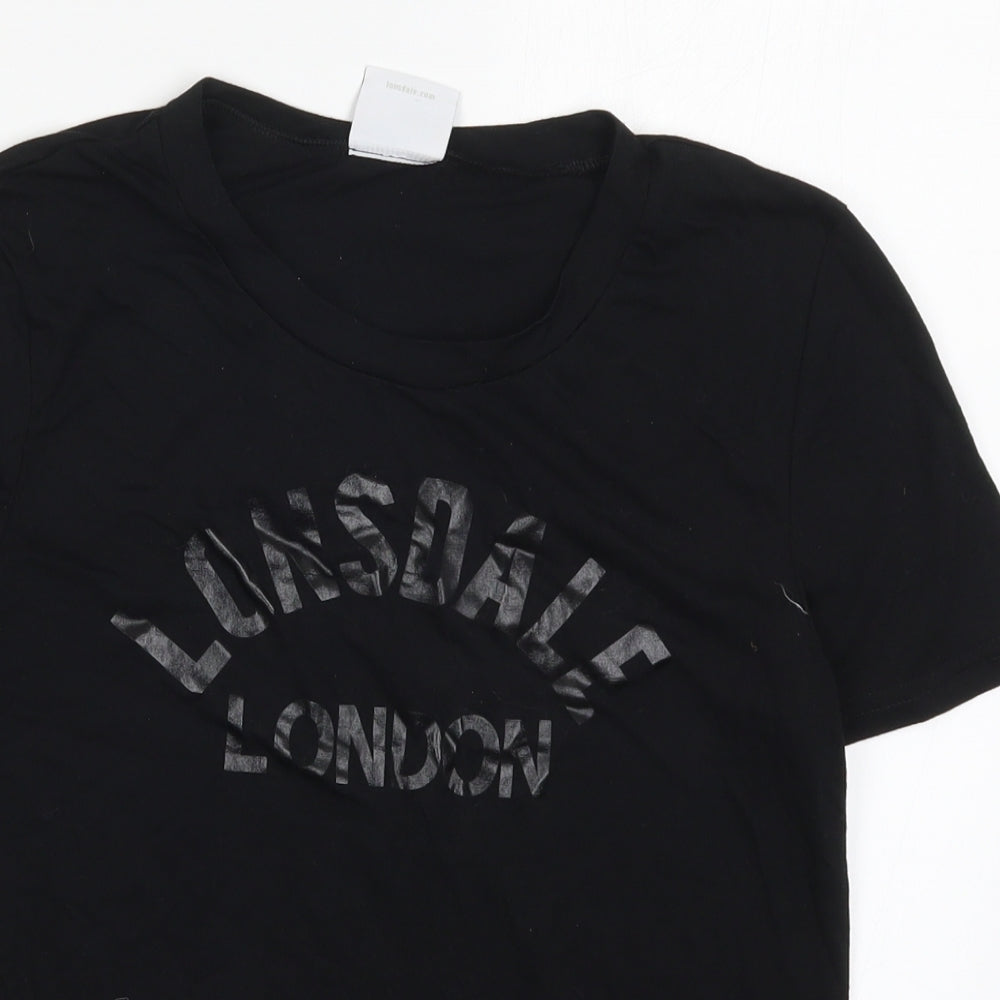 Lonsdale Womens Black   Basic T-Shirt Size 8