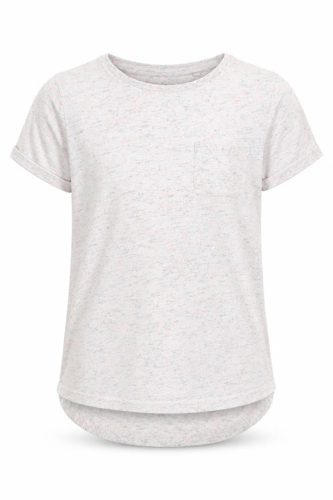 Front view of Next boys’ pink basic t-shirt, size 8, years - multi-coloured flecks
