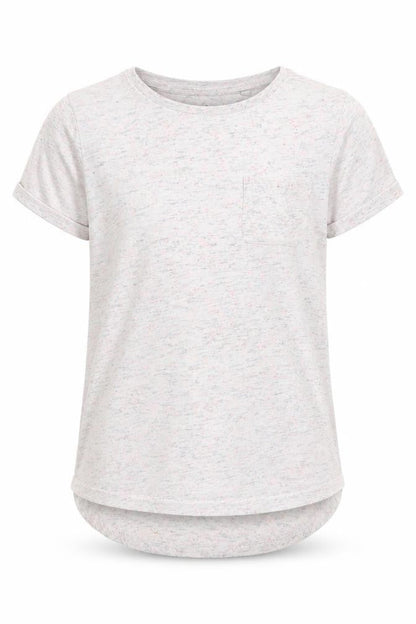 Front view of Next boys’ pink basic t-shirt, size 8, years - multi-coloured flecks