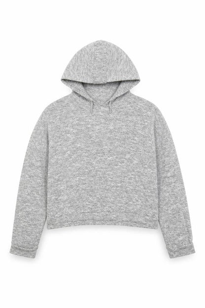 Front view of New Look girls’ grey pullover hoodie, size 12-13, years