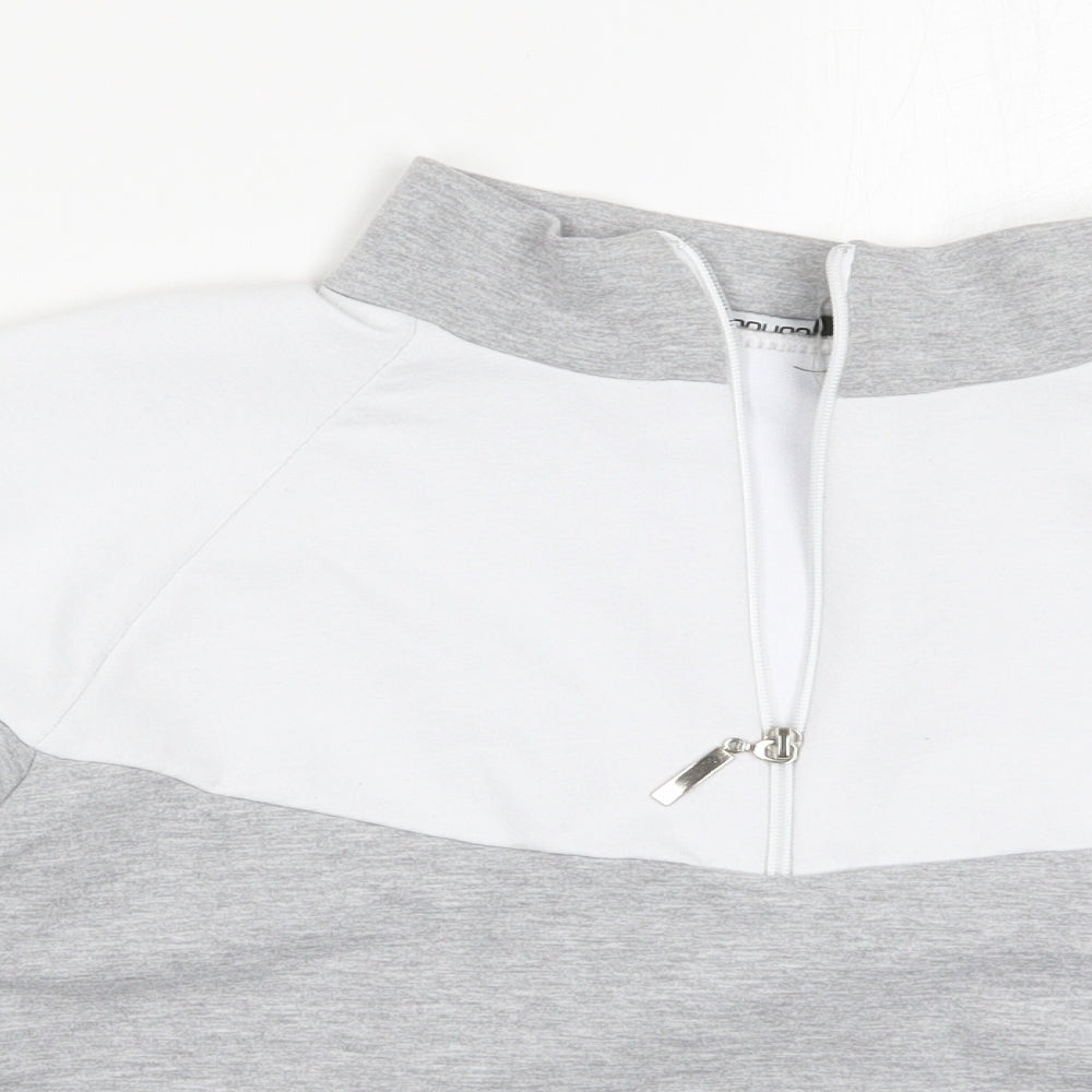 Boohoo Womens Grey Colourblock  Pullover Sweatshirt Size M