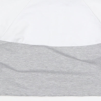 Boohoo Womens Grey Colourblock  Pullover Sweatshirt Size M