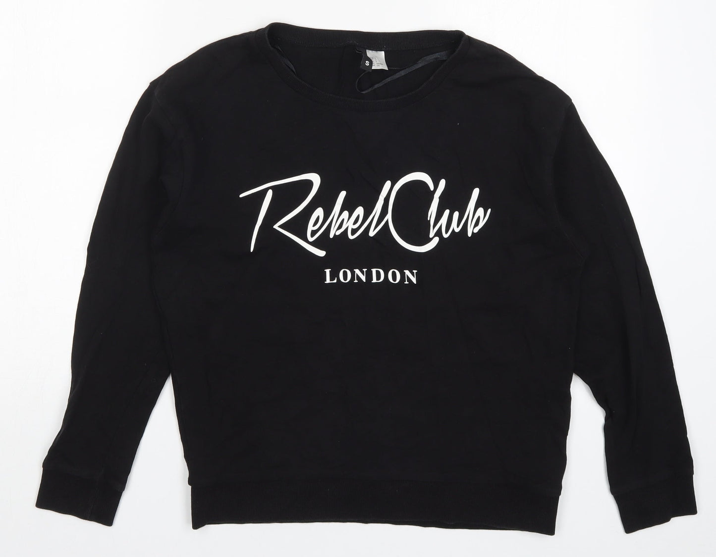 H&M Womens Black   Pullover Sweatshirt Size S  - Rebel Club