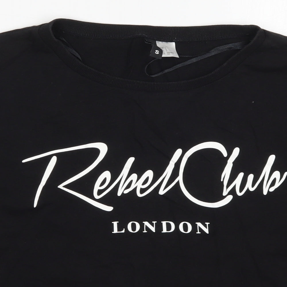H&M Womens Black   Pullover Sweatshirt Size S  - Rebel Club