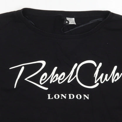 H&M Womens Black   Pullover Sweatshirt Size S  - Rebel Club
