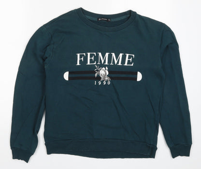 Stradivarius Womens Blue   Pullover Sweatshirt Size S  - Femme
