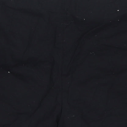 Miss Selfridge Womens Black Floral  Hot Pants Shorts Size 4