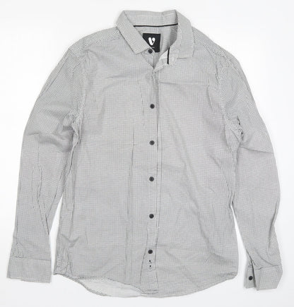 Very Mens Grey Check   Button-Up Size M