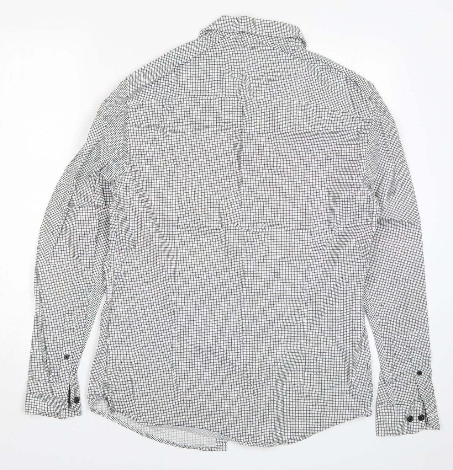 Very Mens Grey Check   Button-Up Size M