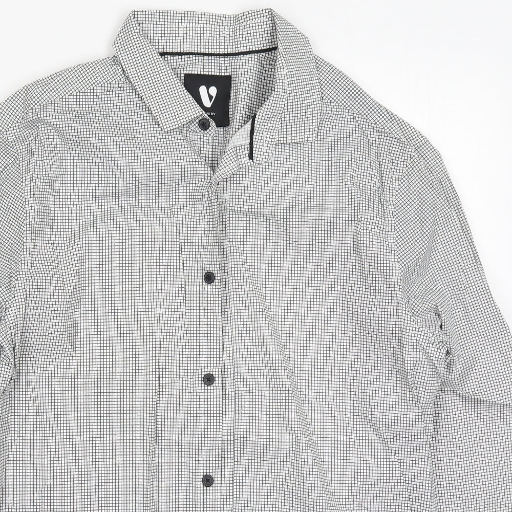Very Mens Grey Check   Button-Up Size M