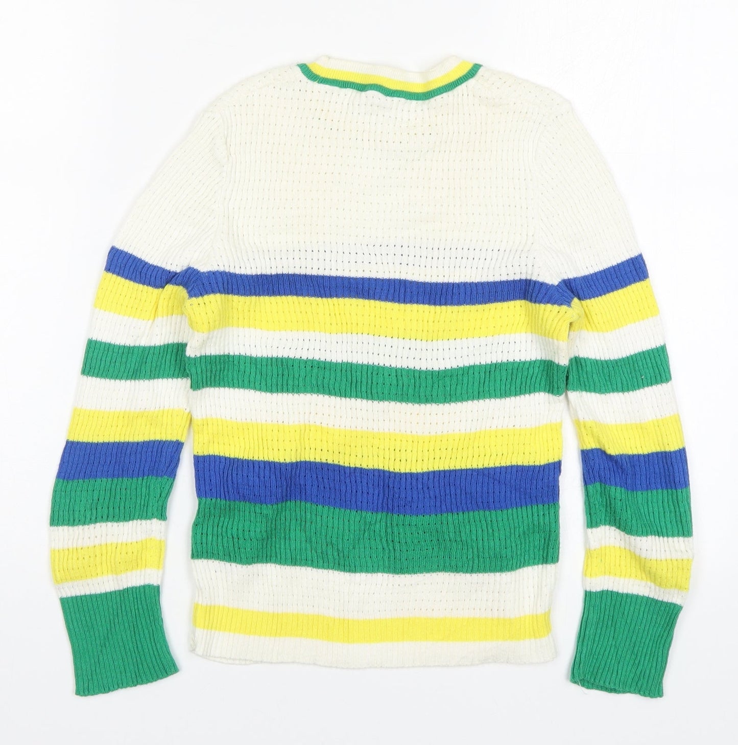 Stradivarius Womens Multicoloured Striped Knit Pullover Jumper Size M