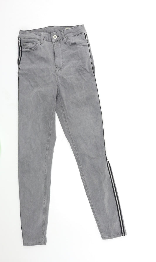 Womens UK Size 8 Marks and Spencer Regular Fit Skinny Grey Jeans