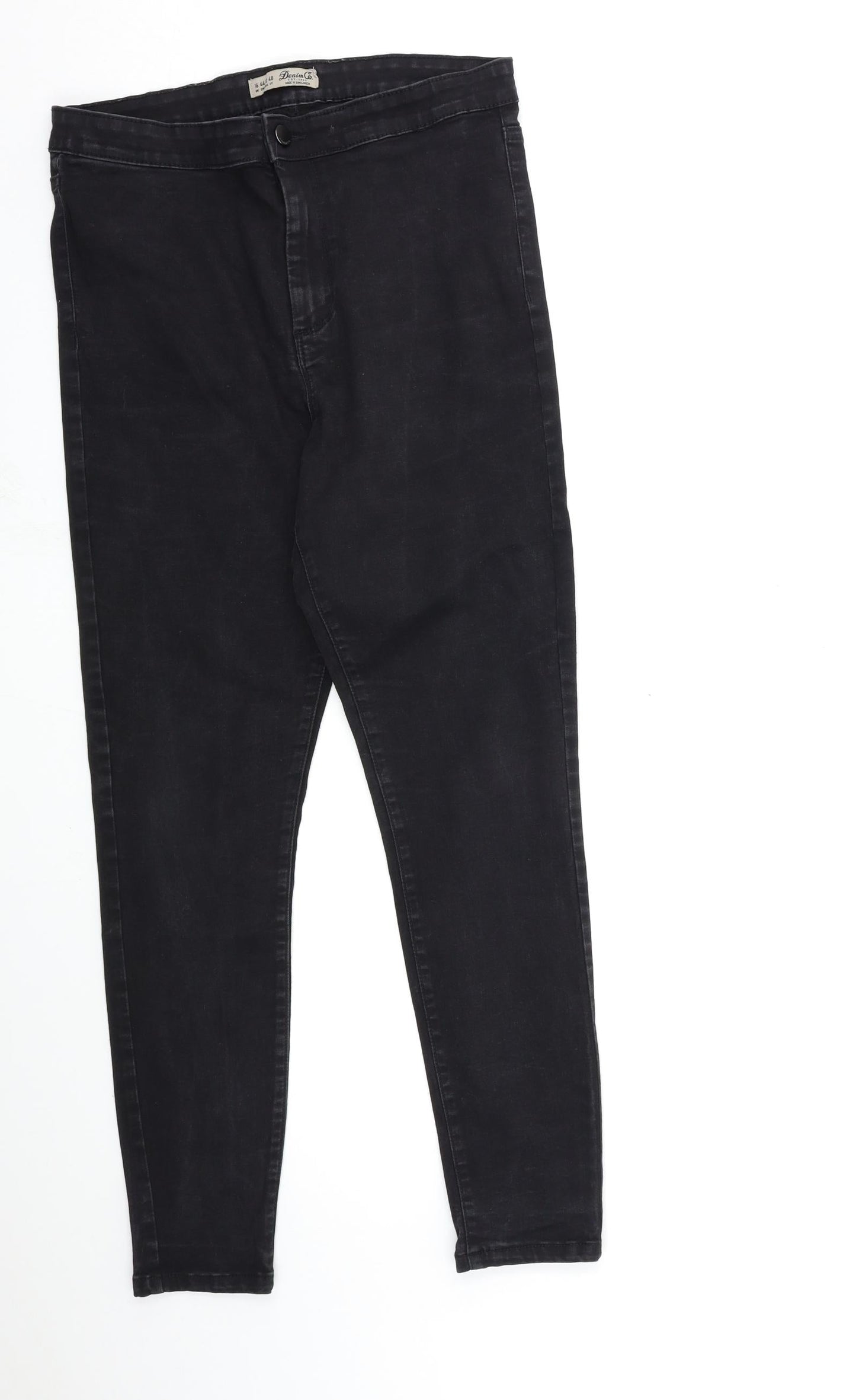 Denim & Co. Womens Black  Denim Skinny Jeans Size 16 L28 in