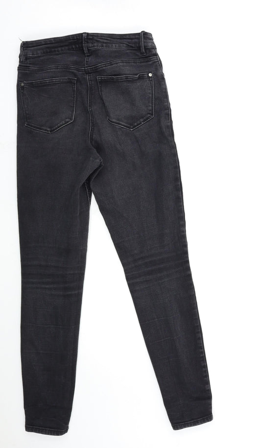 Matalan Womens Black  Denim Skinny Jeans Size 8 L28 in