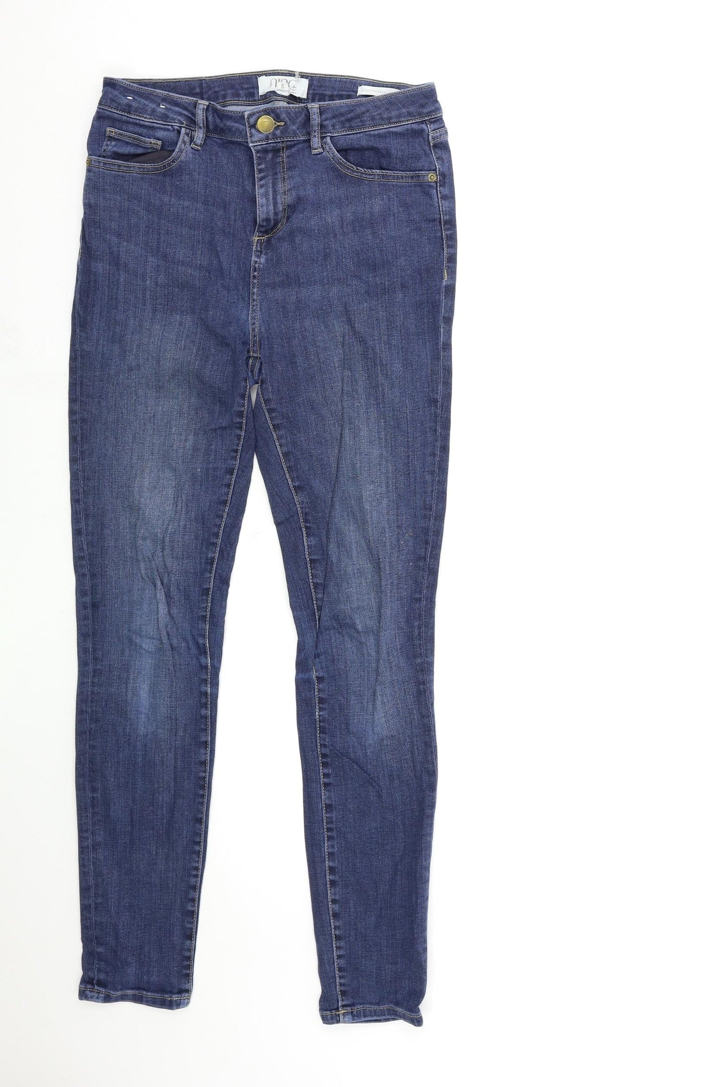 NINE Womens Blue  Denim Skinny Jeans Size 10 L29 in