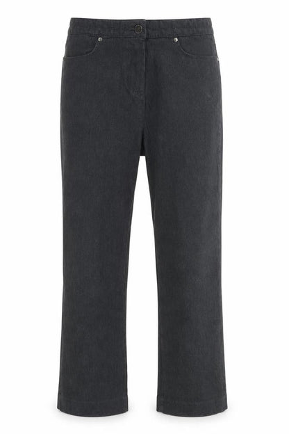 Front view of Maine New England women’s grey trousers, size UK 28, in, 27-inch leg