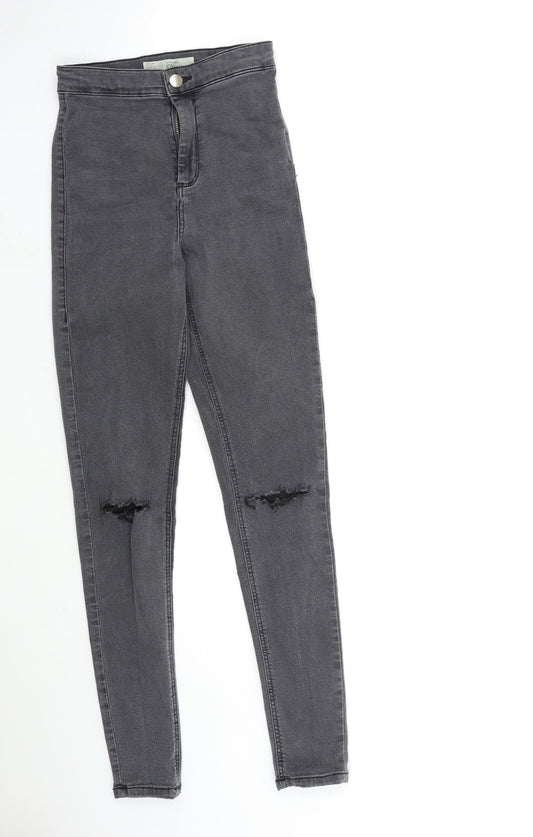 Topshop Womens Grey  Denim Skinny Jeans Size 26 in L27 in