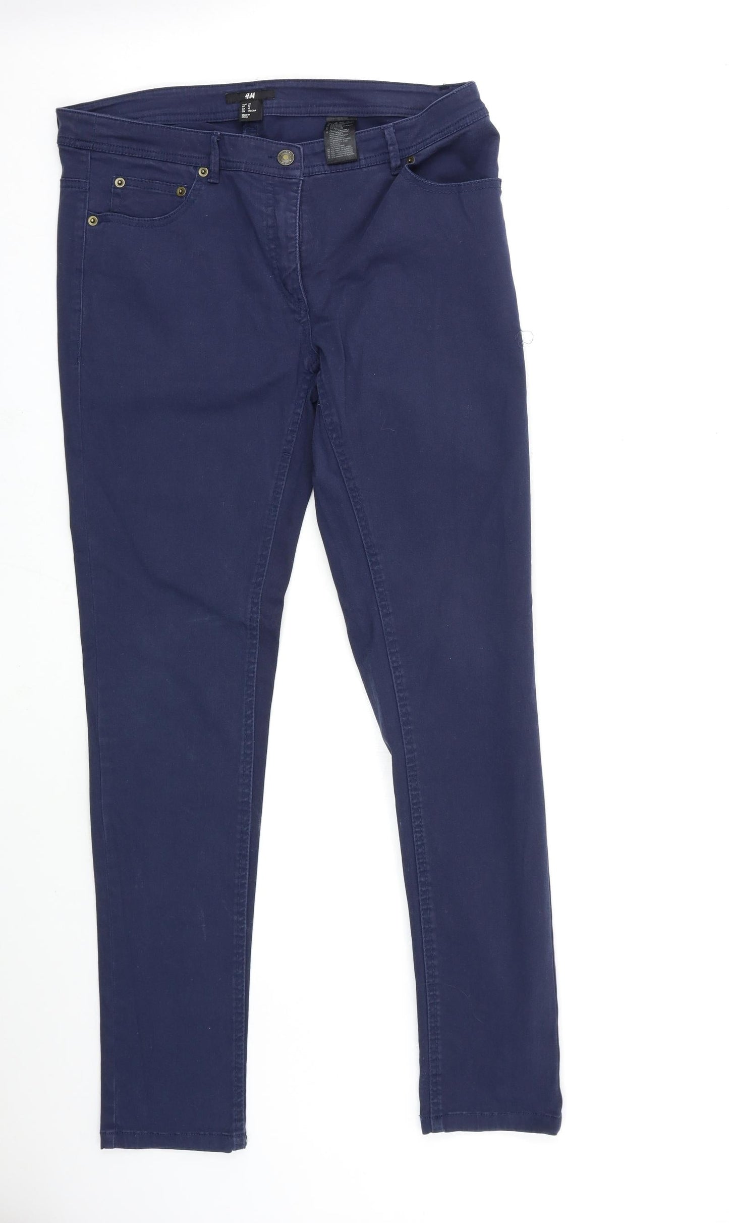 Womens UK Size 40 in H&M Regular Fit Skinny Blue Jeans