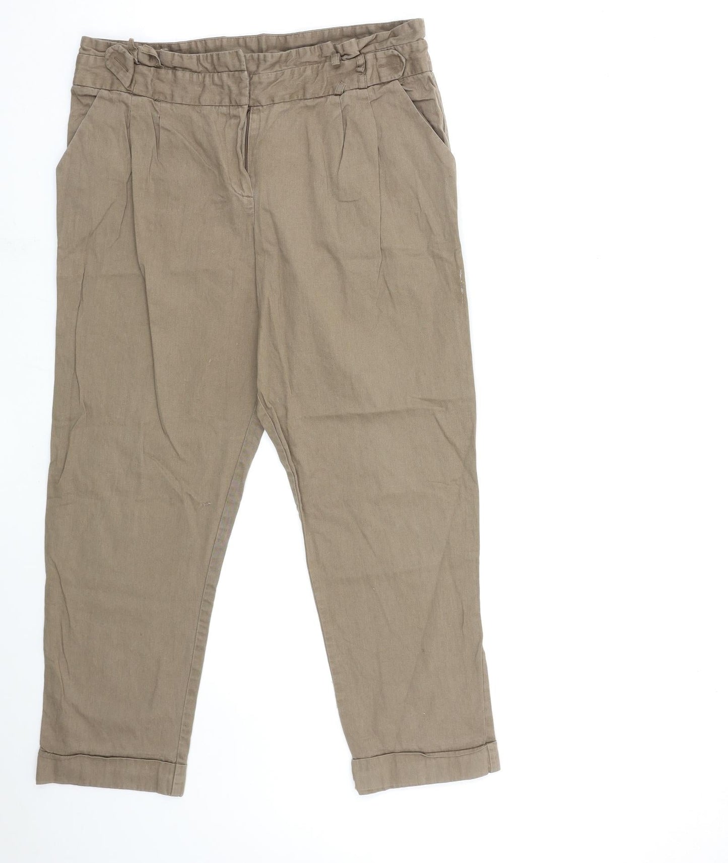 Womens UK Size 32 in Preworn Regular Fit Chino Brown Trousers
