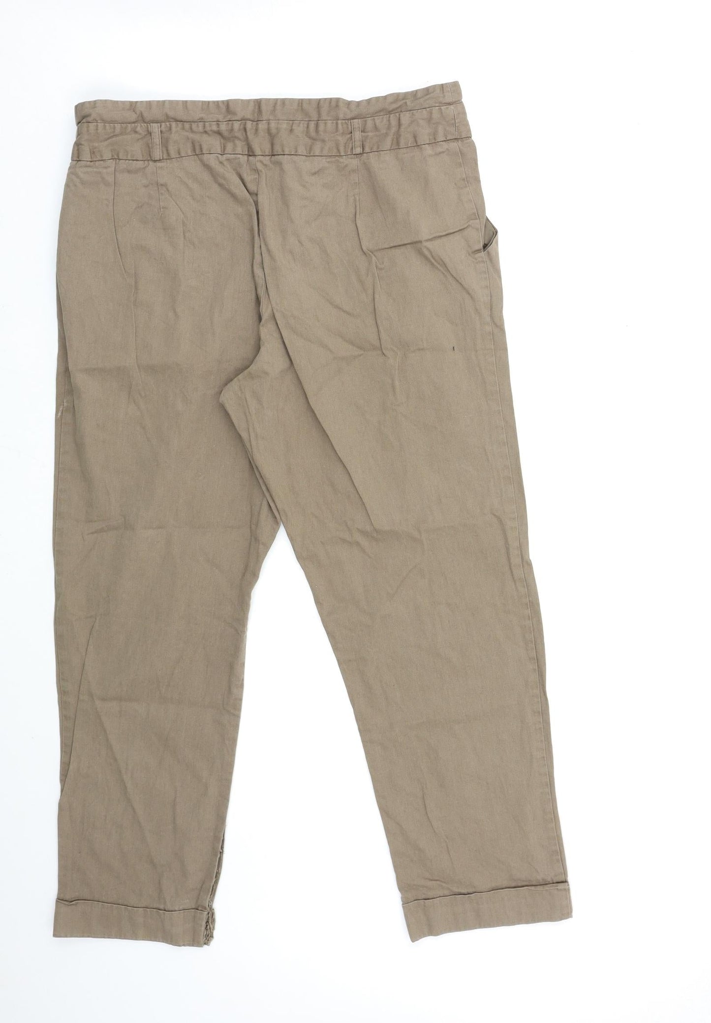 Womens UK Size 32 in Preworn Regular Fit Chino Brown Trousers