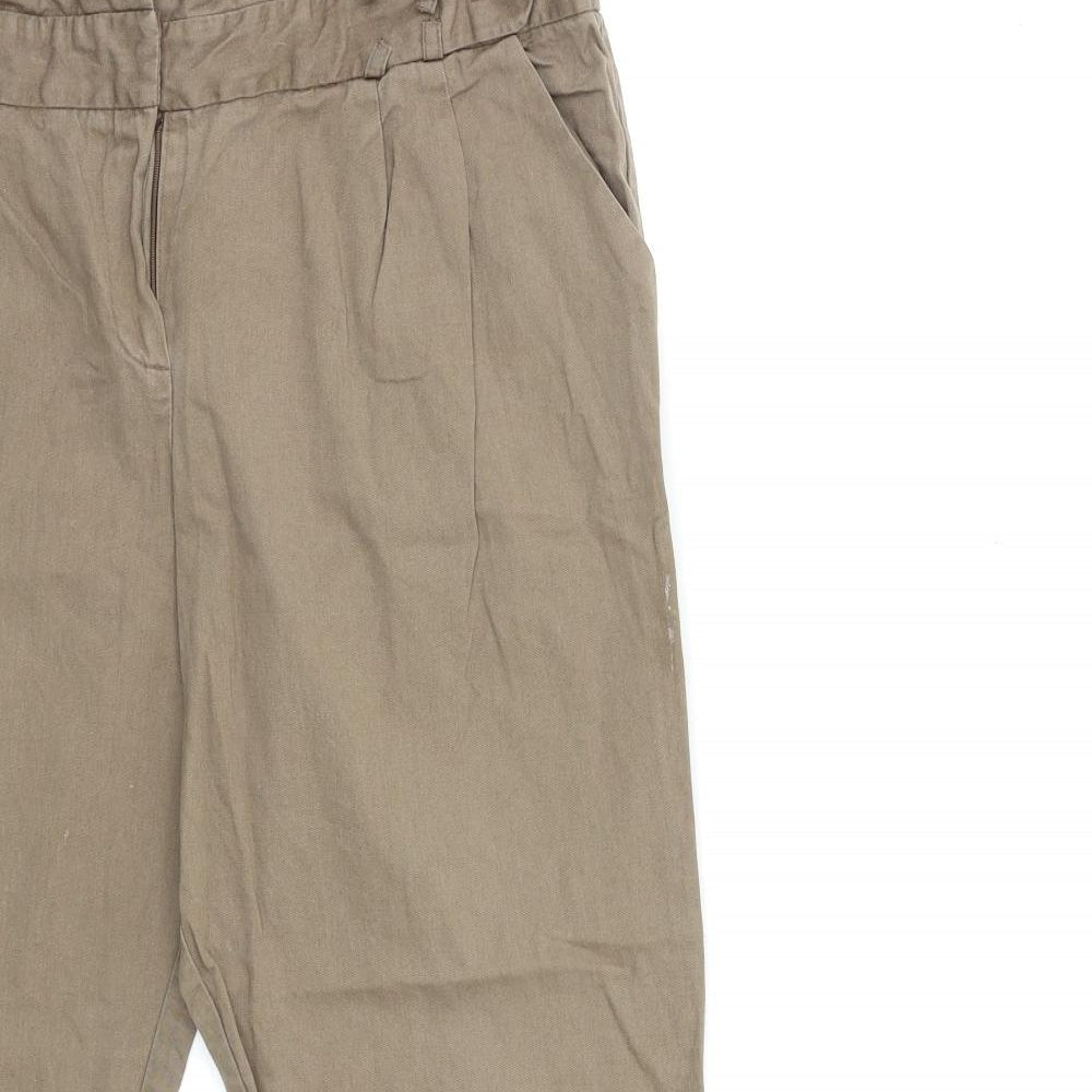 Womens UK Size 32 in Preworn Regular Fit Chino Brown Trousers