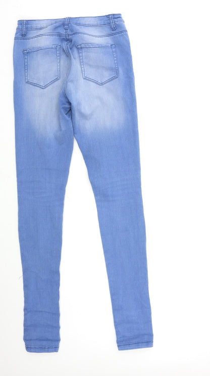 Denim & Co. Womens Blue  Denim Skinny Jeans Size 10 L32 in