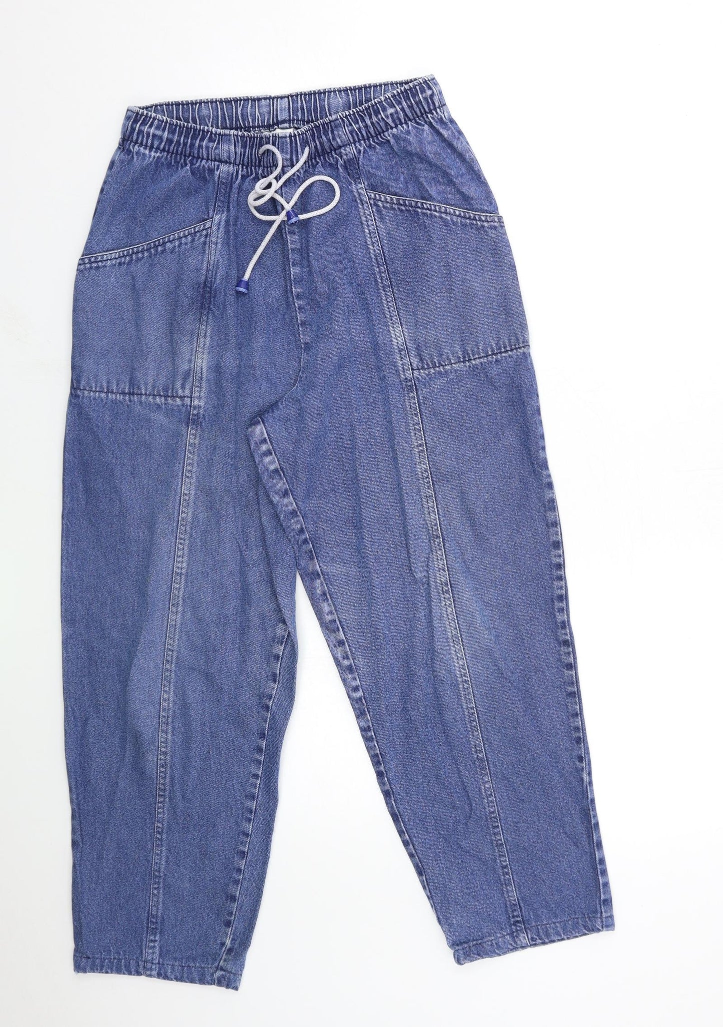 Womens UK Size 28 in Preworn Regular Fit Mom Blue Jeans