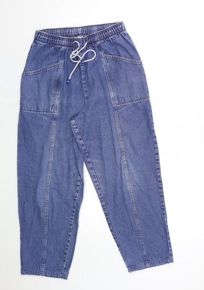 Womens UK Size 28 in Preworn Regular Fit Mom Blue Jeans