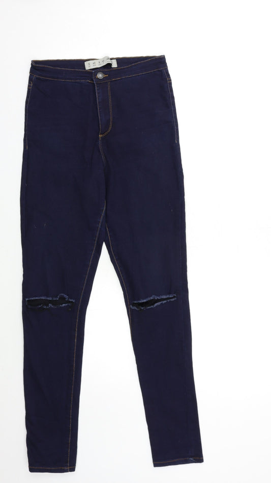 Denim & Co. Womens Blue  Denim Skinny Jeans Size 12 L30 in