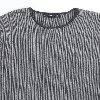 Womens UK Size L Zara Grey Pullover Jumper