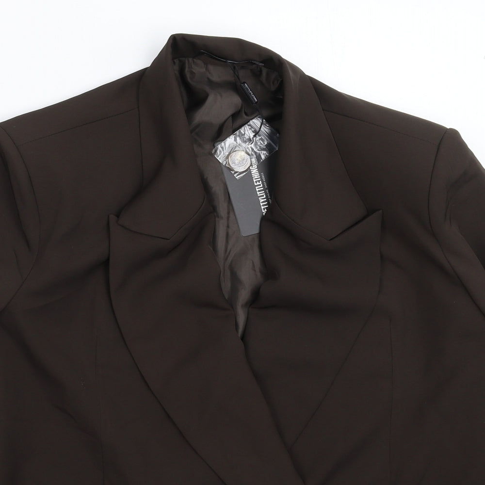 PRETTYLITTLETHING Womens Black   Jacket Blazer Size 6