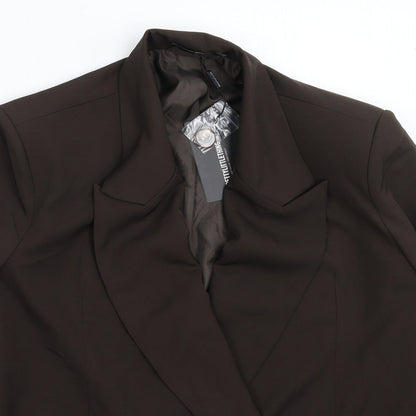 PRETTYLITTLETHING Womens Black   Jacket Blazer Size 6