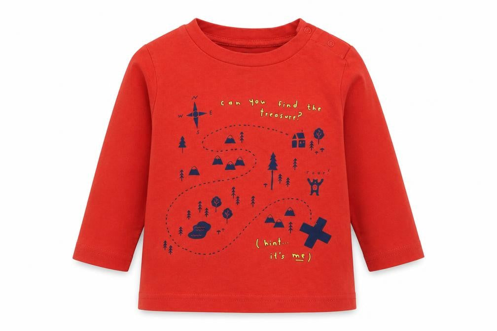 Front view of Gap Baby Red Basic T-Shirt, size 9-12, Months