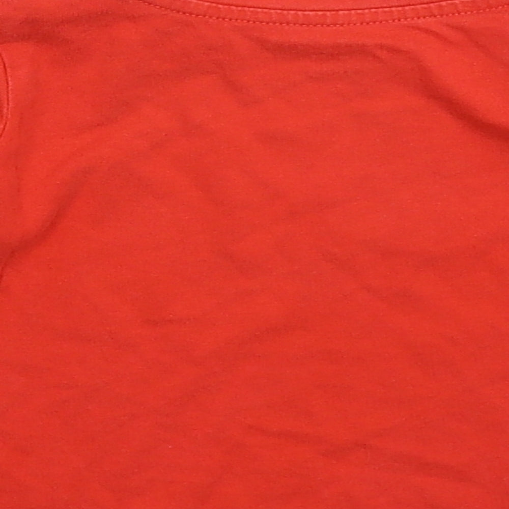 Brand and care label for Gap Baby Red Basic T-Shirt, size 9-12, Months