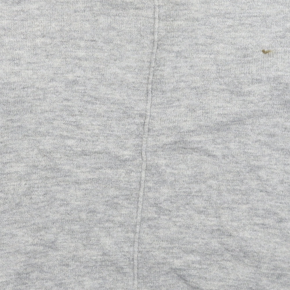 Brand and care label for H&M women’s grey knit jumper, size XS