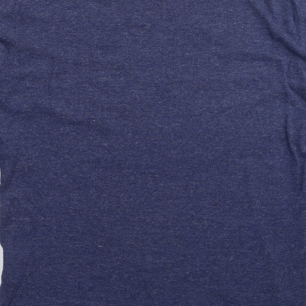 Pull&Bear Mens Blue  Knit Pullover Jumper Size M