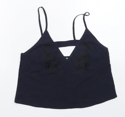 Womens UK Size 8 New Look Blue Basic Tank