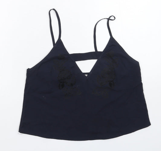 Womens UK Size 8 New Look Blue Basic Tank
