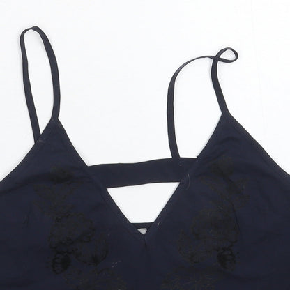 Womens UK Size 8 New Look Blue Basic Tank
