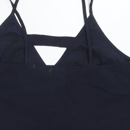 Womens UK Size 8 New Look Blue Basic Tank