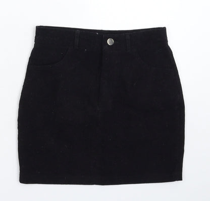 SheIn Womens Black  Corduroy Mini Skirt Size XS